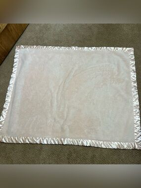 Cloud Island Satin Edge Pink Plush Baby Blanket Girl's 31” X 39” Excellent Cond.